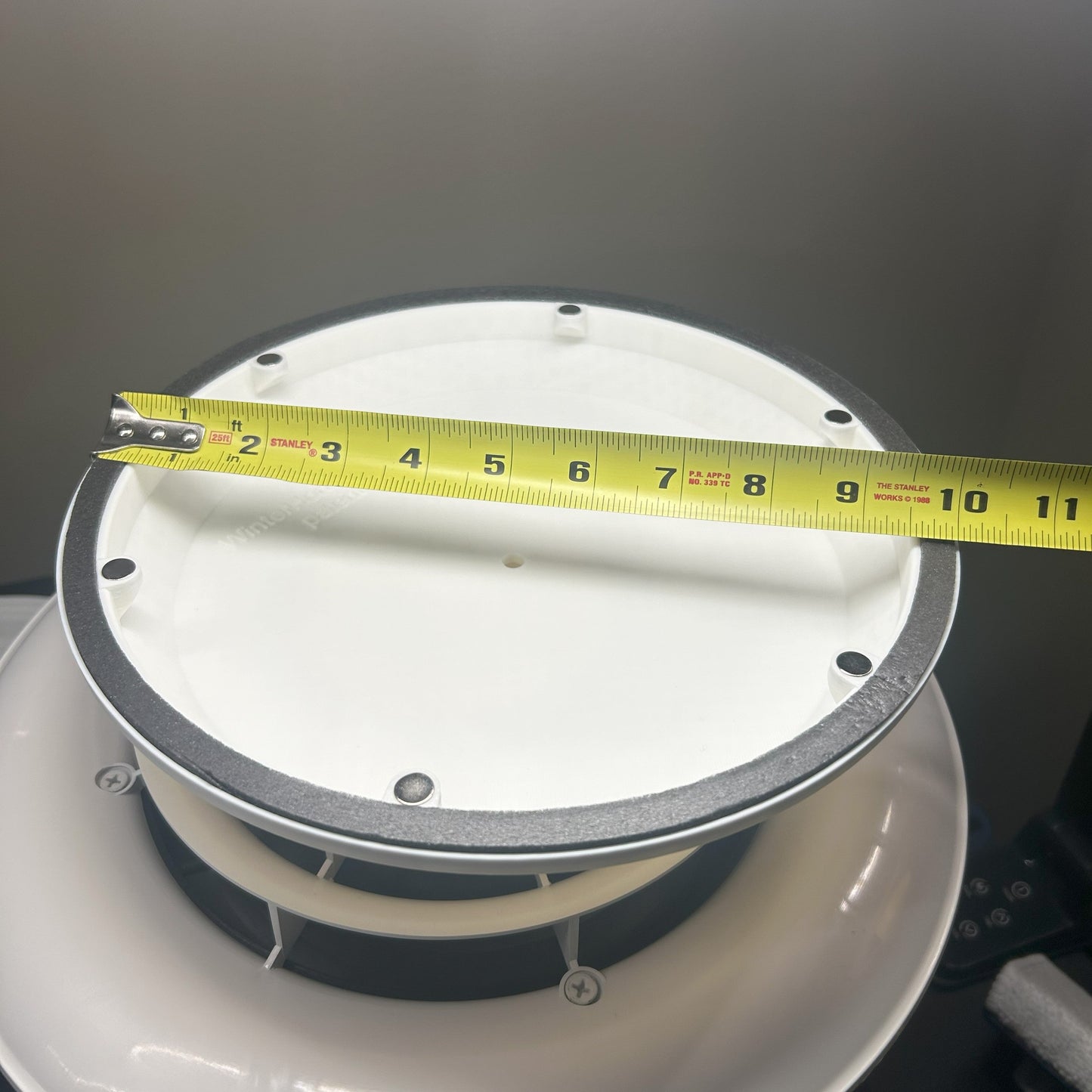 8" Round Custom Ceiling Vent Diffuser Cover with Foam Seal Neodymium Rare Earth Magnetic Mount