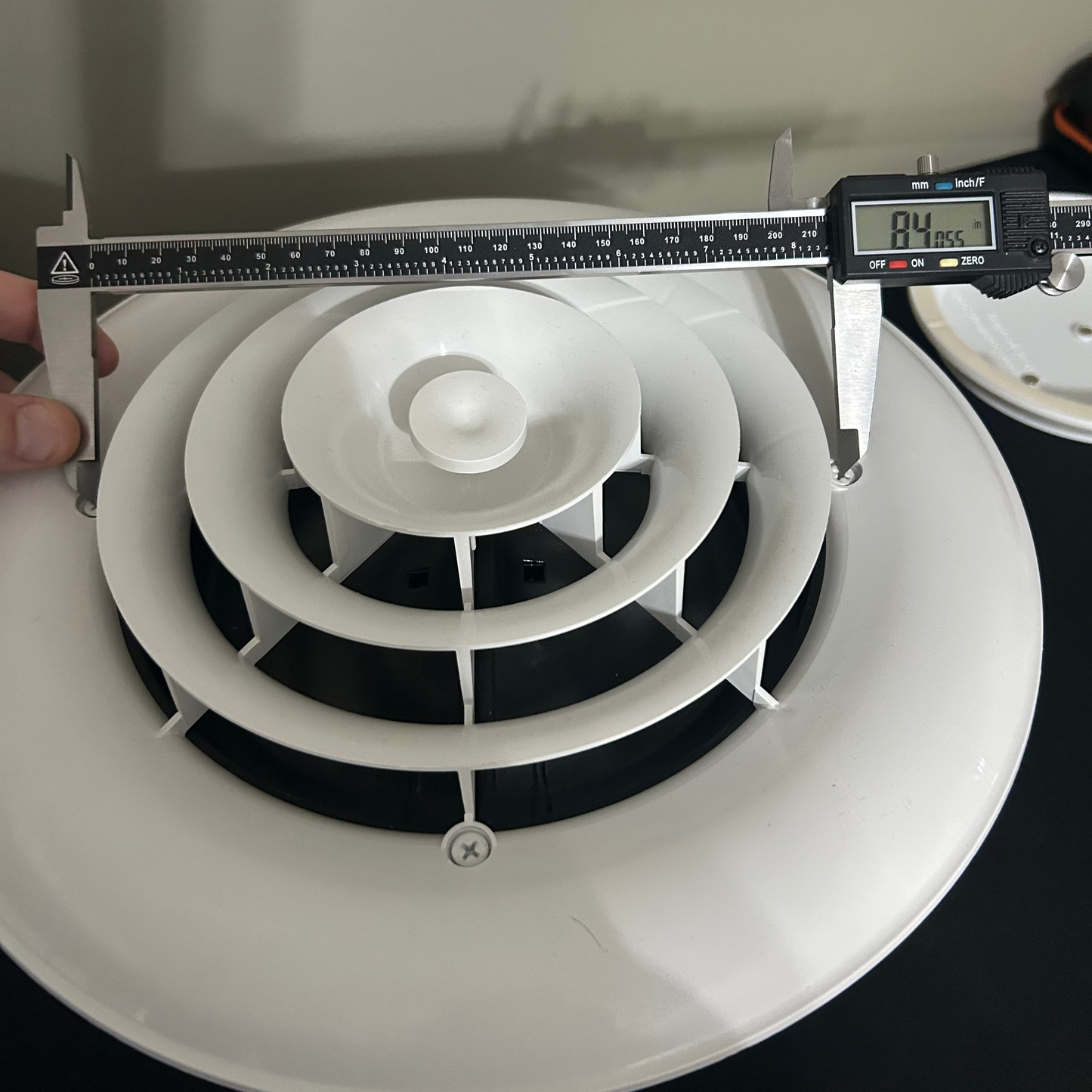 6-10"  Round AirTec MV360 Plastic Ceiling Vent Diffuser Cover with Foam Seal Neodymium Rare Earth Magnetic Mount